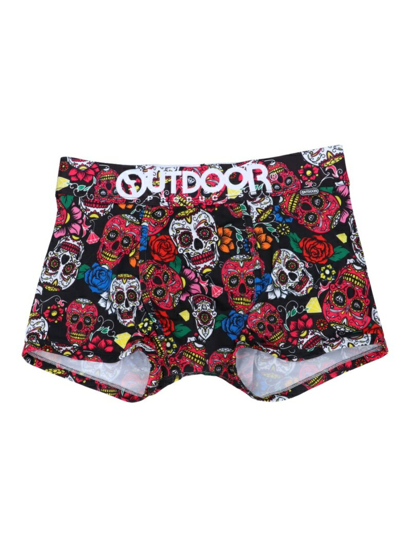 OUTDOOR PRODUCTS OUTDOOR/(M)OUTDOORボクサーパンツ スカル コンプリート インナー・ルームウェア ボクサーパンツ・トランクス ブラック レッド