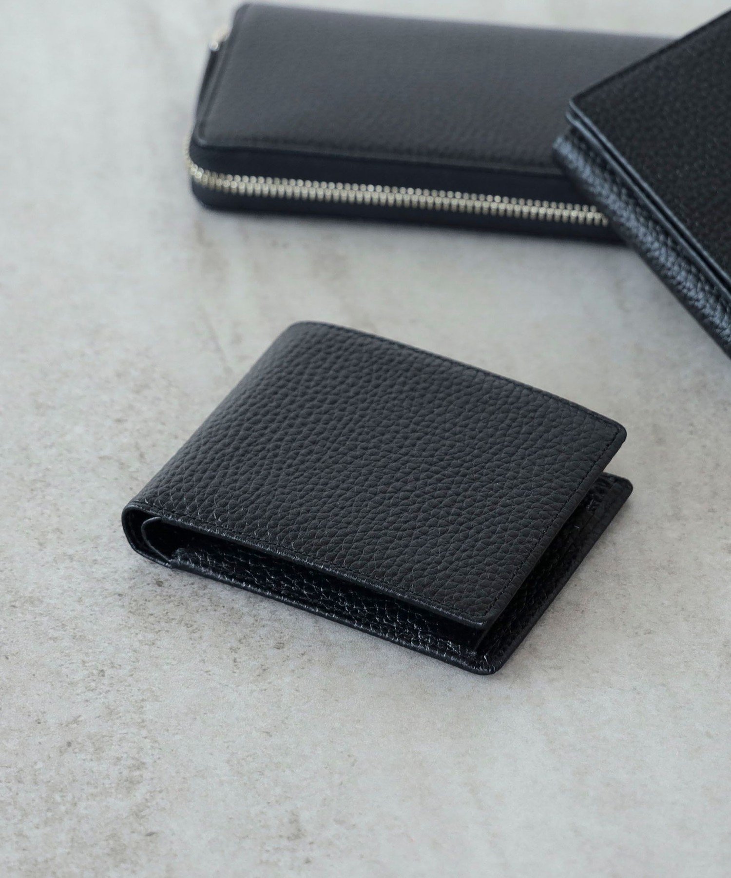 BEAMS HEART MEN シュリンク 二つ折り ウォレット ビームス ハート 財布・ポーチ・ケース 財布 ブラック【送料無料】