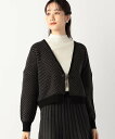 【SALE/46%OFF】COMME CA ISM ヘリンボーン柄 ニットカーディガン / セットアップ対応 コムサイズム トップス カーディガン グレー