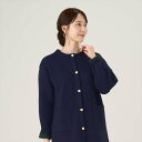 【SALE/8%OFF】BRICK HOUSE by Tokyo Shirts 配色ボタンコーディガン レディース BL13I500DD10R00-20 トーキョーシャツ トップス カーディガン ネイビー【送料無料】