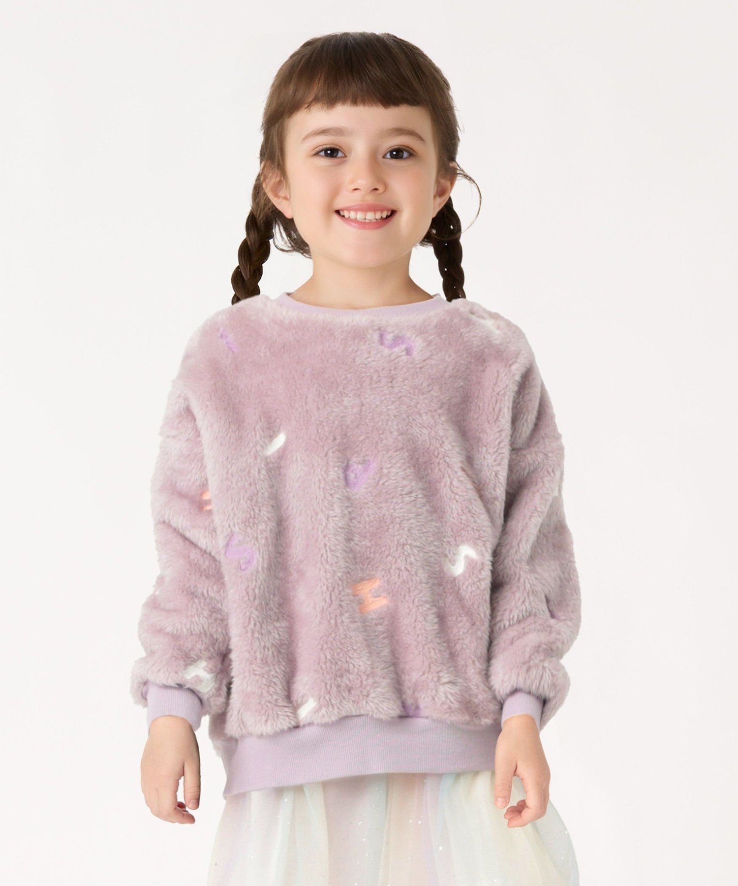 SHIPS Colors SHIPS Colors: 90~140cm /＜洗濯機可能＞ ロゴ刺繍 ボア スウェット◇ シップス トップス ..