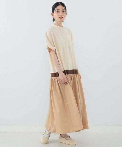 CAROLINA GLASER ドッキング配色ワンピース カロリナ グレイサー ワンピース・ドレス ワンピース カーキグリーン ホワイト ベージュ ブラック【送料無料】 CAROLINA GLASER ドッキング配色ワンピース カロリナ グレイサー ワンピース・ドレス ワンピース カーキグリーン ホワイト ベージュ ブラック【送料無料】