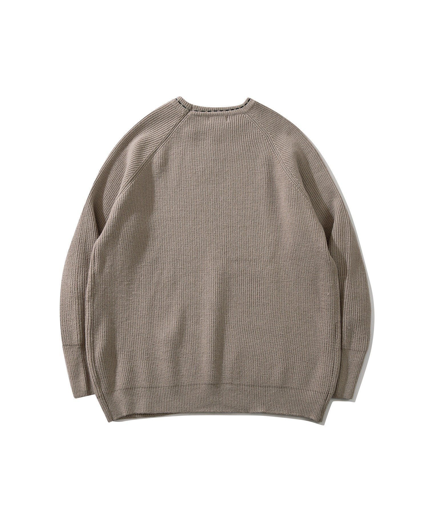 aimoha MENS aimoha MENS/ 刺繍ステッチワイドバルーンスリーブ セーター アイモハ トップス ニット ベージュ ブラック【送料無料】