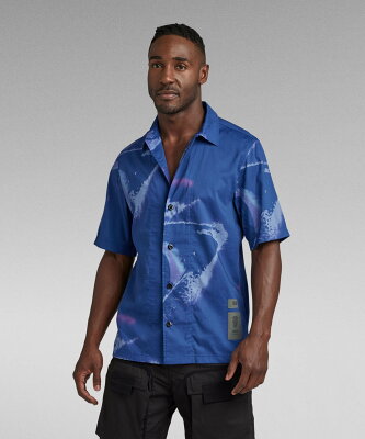 【SALE/50%OFF】G-Star RAW 【公式ショップ】FESTIVALSHIRT/オリジナル総柄シャツ ジースターロゥ トップス シャツ・ブラウス ブルー【送料無料】