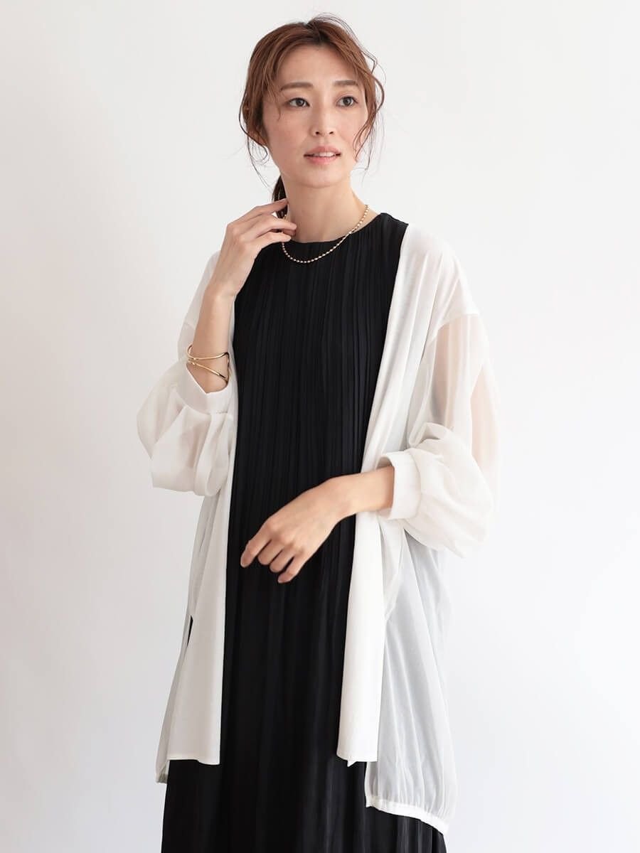 【SALE／58%OFF】CLOVE シアードッキングカーディガン ラシュッド トップス カーディガン ブルー ブラ..