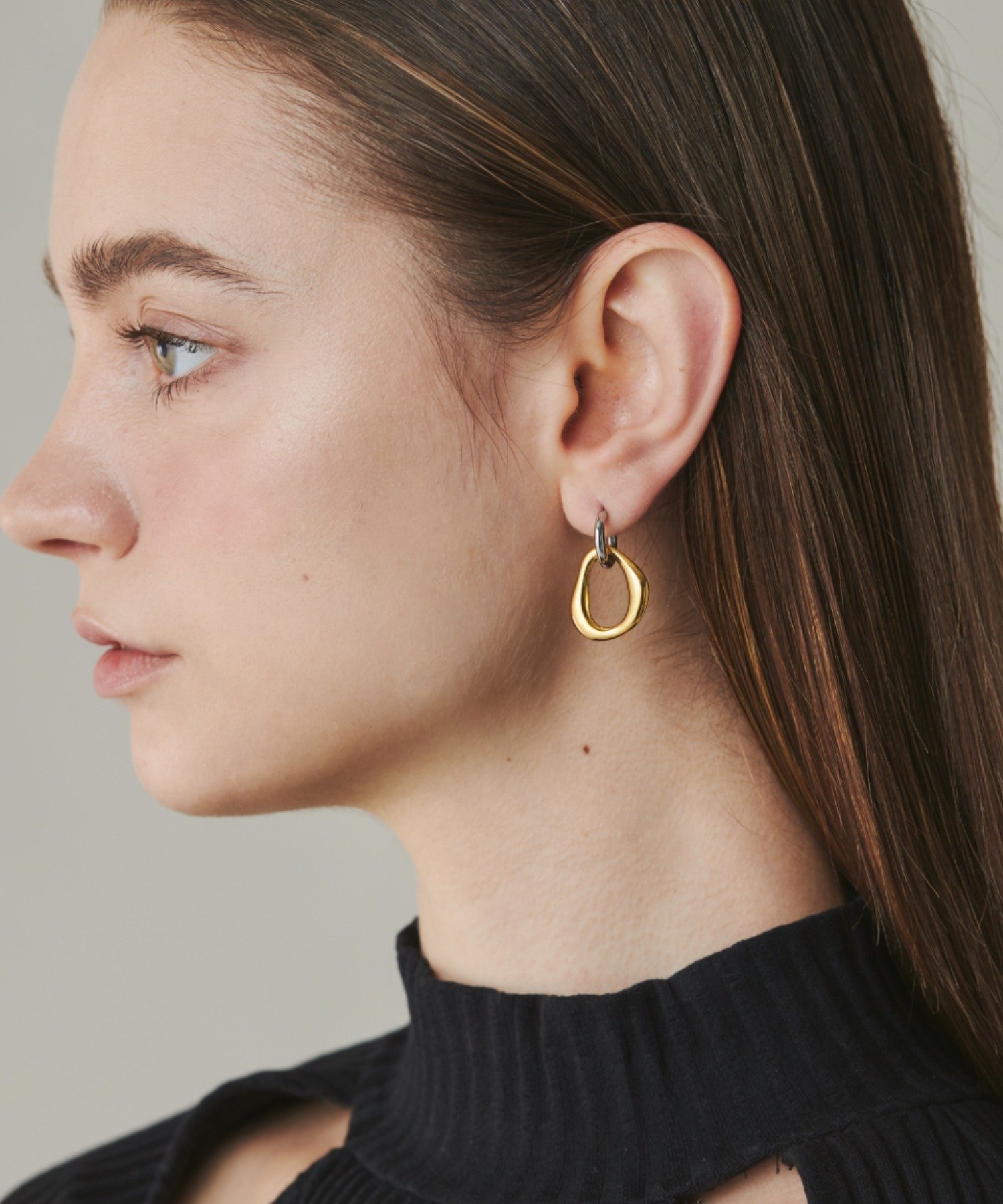 【SALE／28%OFF】ciite' 【 金属アレルギー対応 】 2way バイカラーピアス サージカルステンレス シーテ アクセサリー・腕時計 ピアス ゴールド