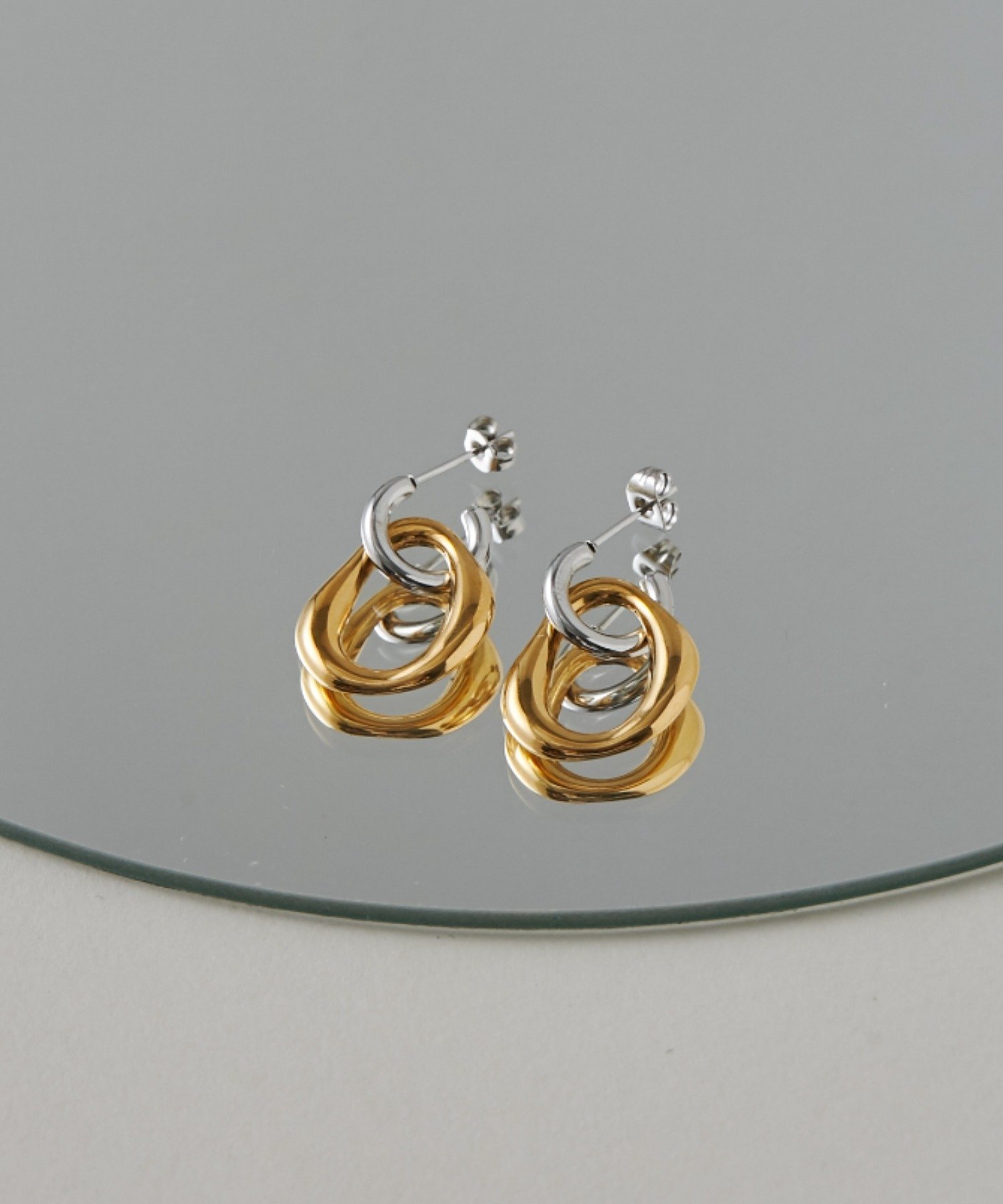 【SALE／28%OFF】ciite' 【 金属アレルギー対応 】 2way バイカラーピアス サージカルステンレス シーテ アクセサリー・腕時計 ピアス ゴールド