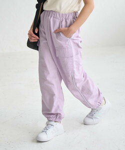 ROPE' PICNIC KIDS 【KIDS/キッズ】ユニセックスワッシャーラインパンツ ロペピクニック パンツ その他のパンツ ブラック パープル