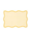 Francfranc バイカラー ウェーブ ランチマット イエロー*イエロー フランフラン 食器・調理器具・キッチン用品 ランチョンマット・テーブルクロス イエロー