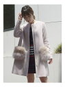 MERCURYDUO バイカラーFOXファー付コート マーキュリーデュオ コート/ジャケット【送料無料】 MERCURYDUO バイカラーFOXファー付コート マーキュリーデュオ コート/ジャケット【送料無料】