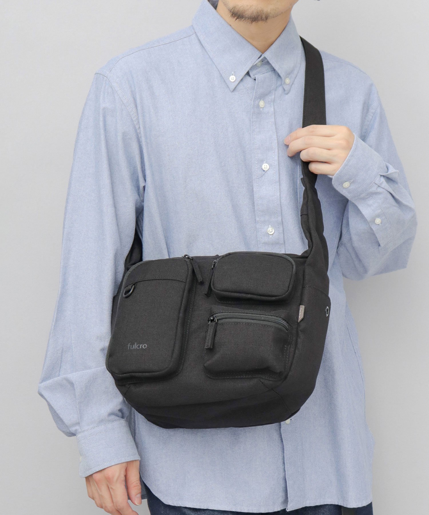 Rakuten - fulcro フルクロ fulcro ショルダーバッグ 撥水 A5 斜めがけ 多収納 軽量 黒 エー.エム.エス. バッグ ショルダーバッグ ブラック【送料無料】