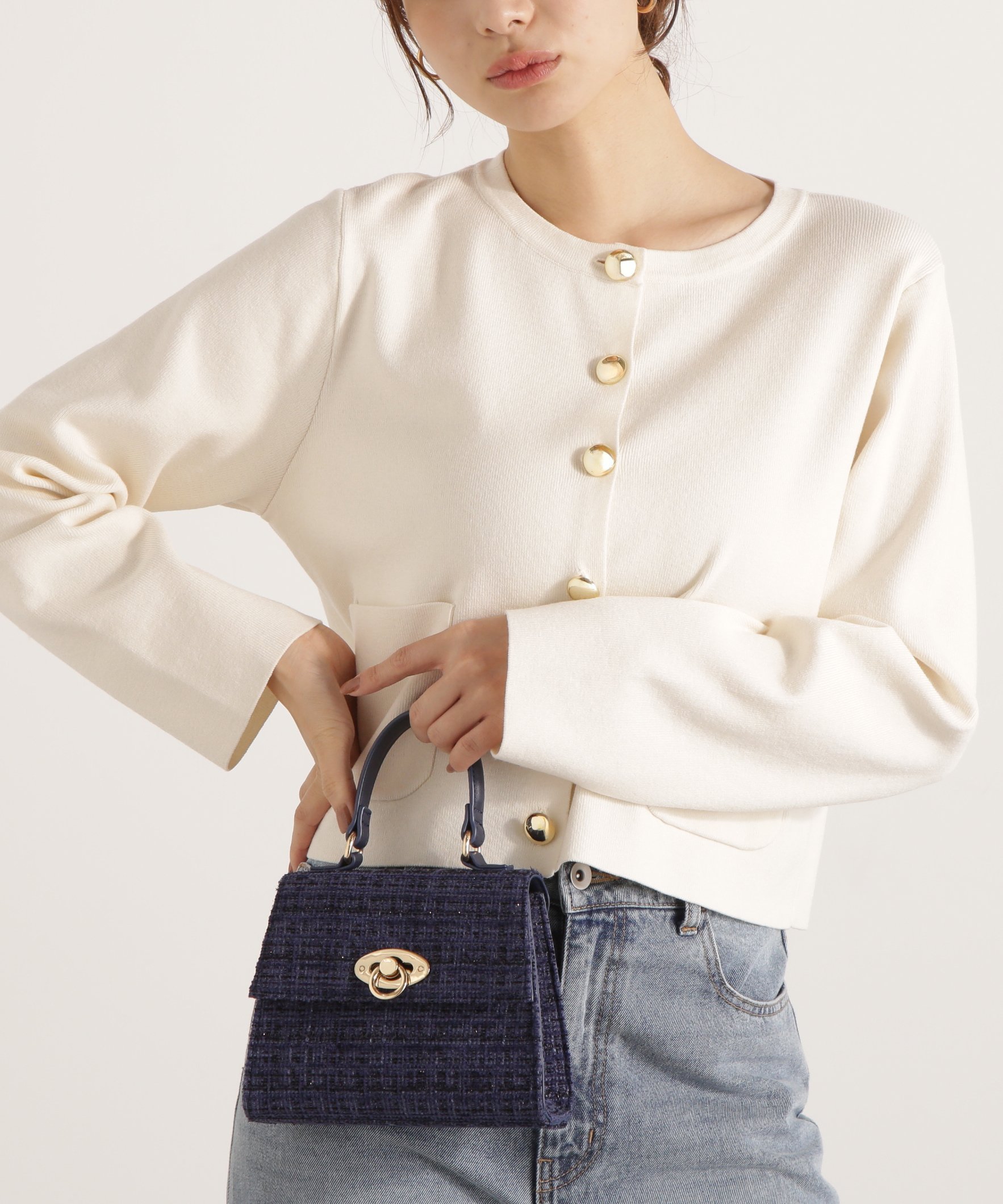 PROPORTION BODY DRESSING ツイードミニショルダーバッグ プロポーションボディドレッシング バッグ そ..