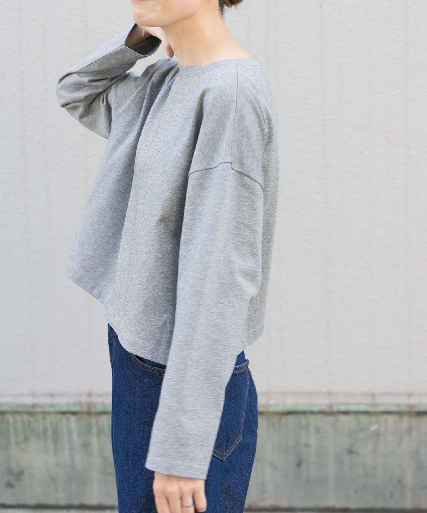 【SALE／10%OFF】URBAN RESEARCH DOORS FORK&SPOON クロップドボートネックカットソー アーバンリサーチドアーズ トップス カットソー・Tシャツ ブラック【送料無料】のサムネイル