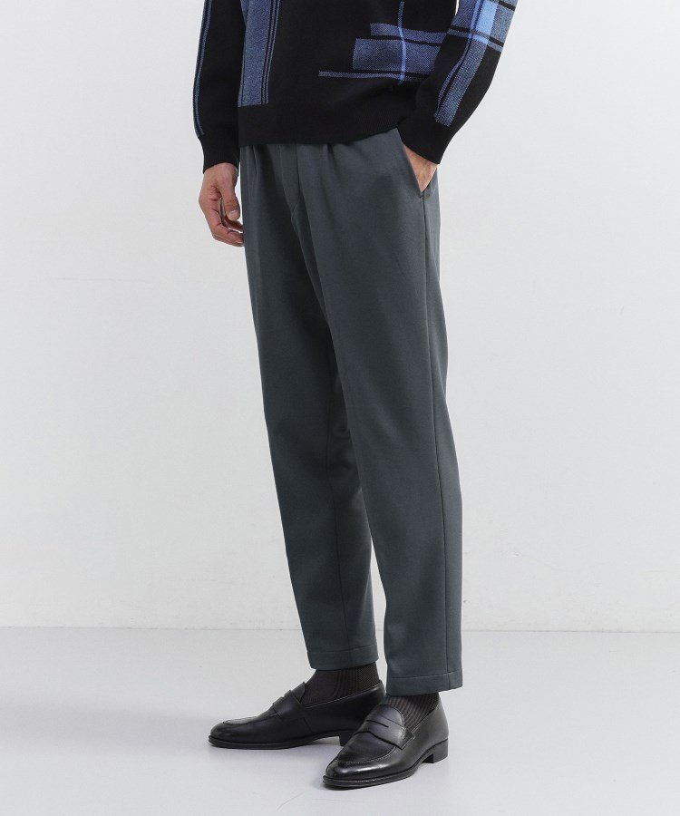 【SALE／15%OFF】TAKEO KIKUCHI 【JUST ONE LAYER】ダウンファブリック ポンチ スリムタック イージーパンツ タケオキクチ パンツ その他のパンツ ブラック ネイビー ブラウン グレー【送料無料】