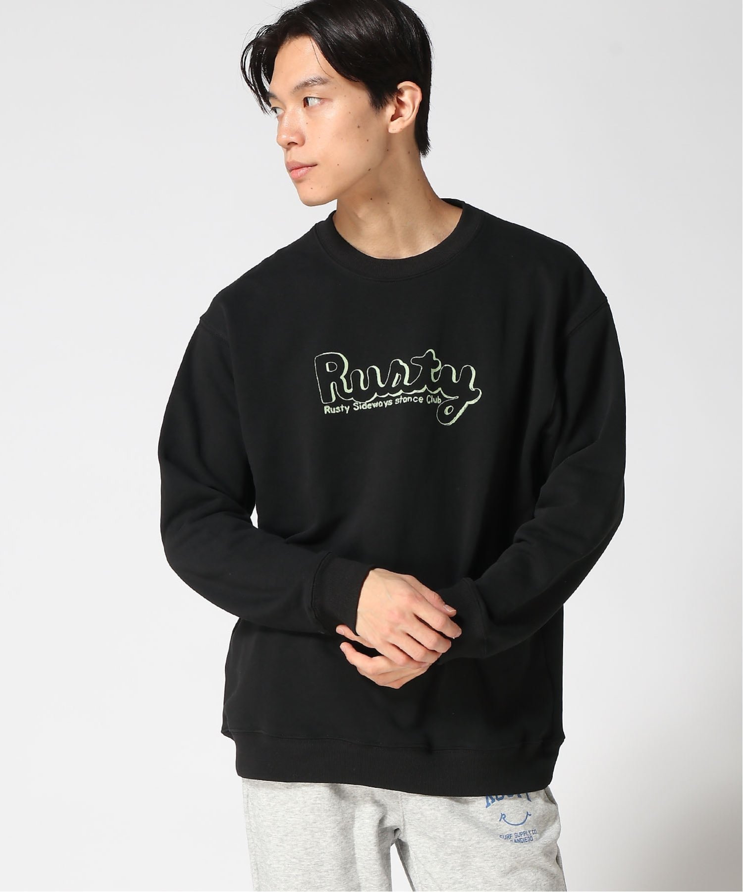 RUSTY RUSTY/(M)スウェット オーシャンパシフィック トップス スウェット・トレーナー ブラック グレー グリーン【送料無料】