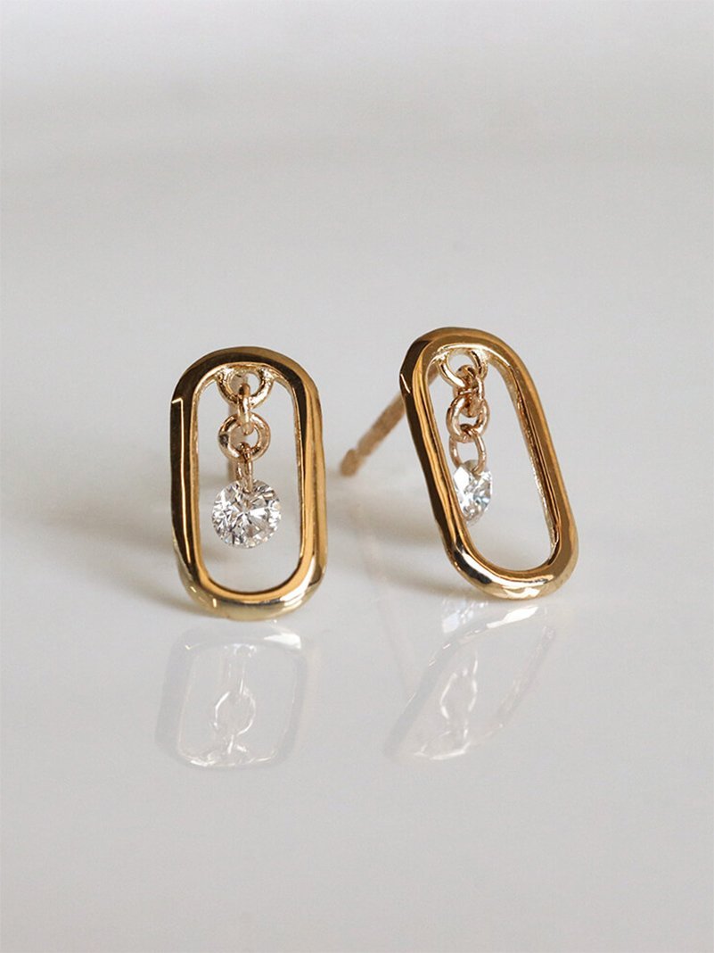 cui-cui ダイヤモンド 0.1ct ピアス ｜ K10YG ＜ヌーディー＞ キュイキュイ アクセサリー・腕時計 ピアス【送料無料】