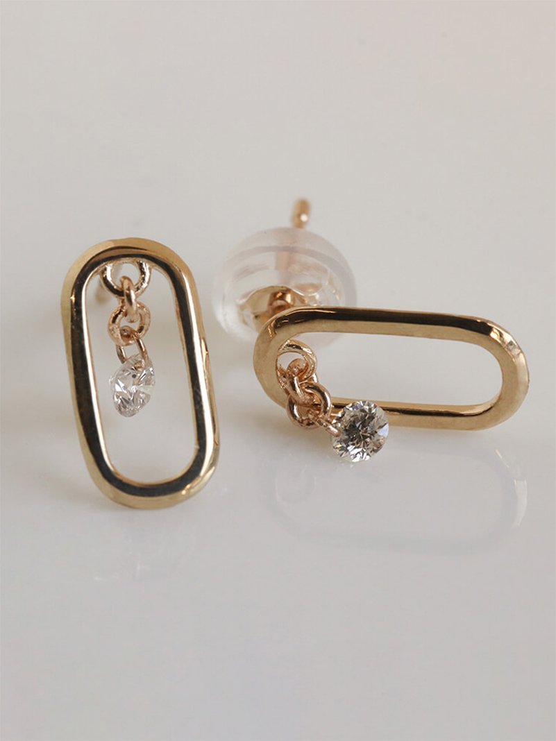 cui-cui ダイヤモンド 0.1ct ピアス ｜ K10YG ＜ヌーディー＞ キュイキュイ アクセサリー・腕時計 ピアス【送料無料】