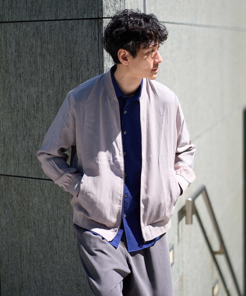 【SALE／20%OFF】a.v.v 【洗濯機で洗える】シアーリブブルゾン アー・ヴェ・ヴェ スーツ・フォーマル スーツジャケット グレー ブラック【送料無料】