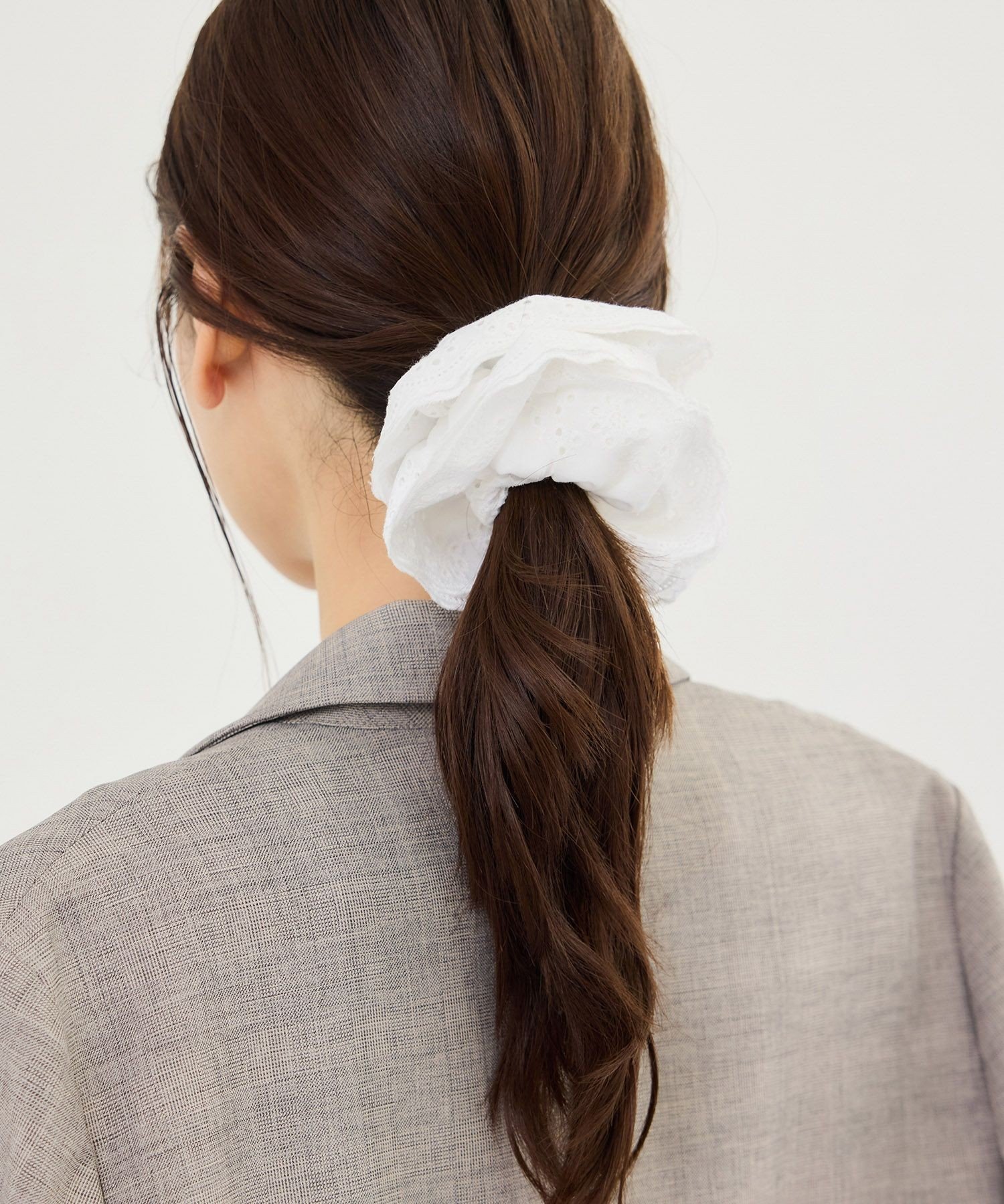 ROPE' PICNIC PASSAGE コットンレースフリルシュシュ ロペピクニック ヘアアクセサリー ヘアゴム