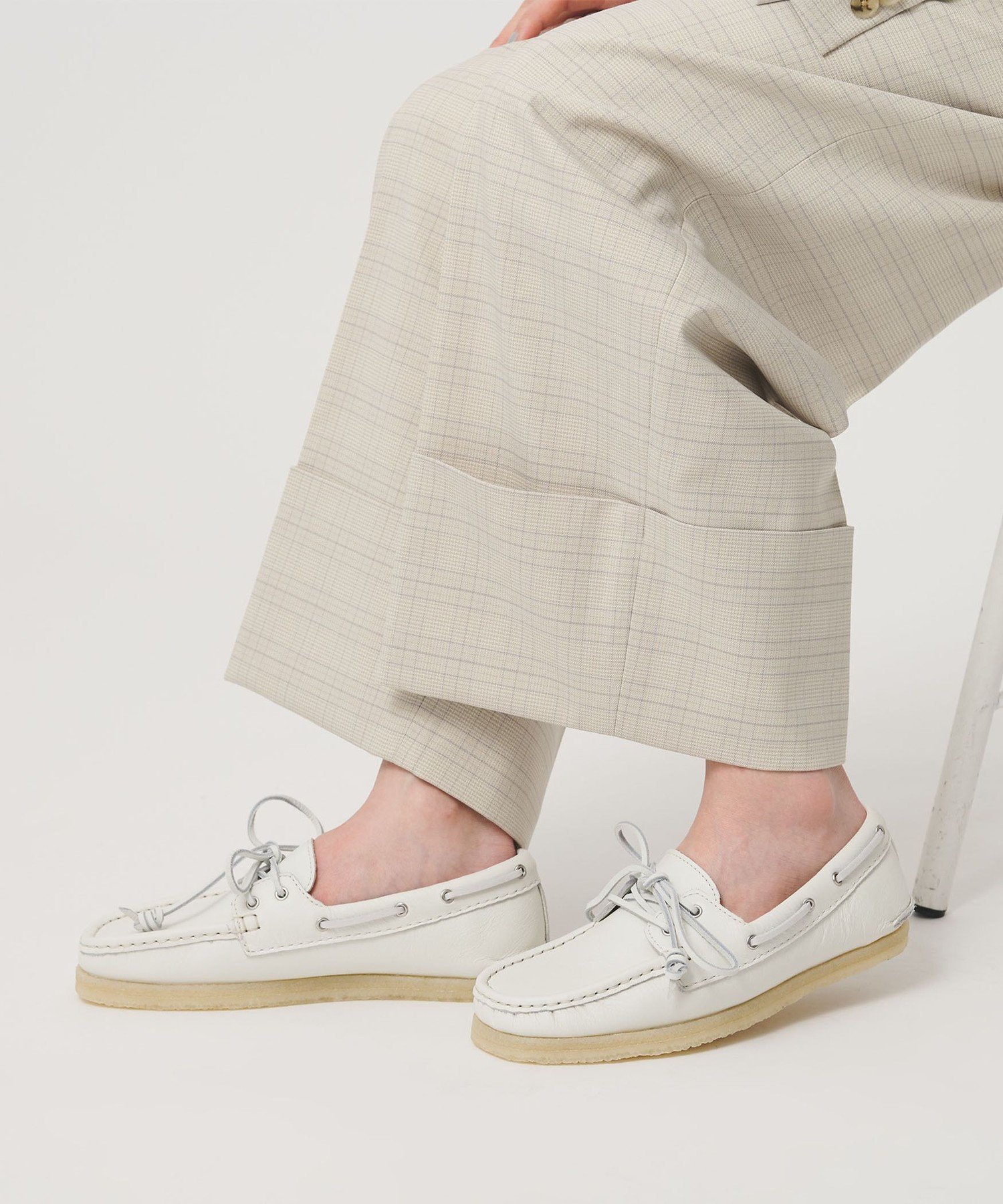 BEAUTY&YOUTH UNITED ARROWS ＜Clarks Originals＞Godney Boat シューズ ビューティー＆ユース　ユナイテッドアローズ シューズ・靴 モカシン・デッキシューズ ホワイト【送料無料】