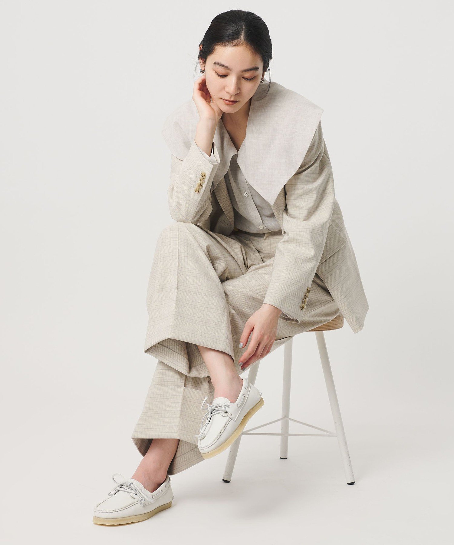 BEAUTY&YOUTH UNITED ARROWS ＜Clarks Originals＞Godney Boat シューズ ビューティー＆ユース　ユナイテッドアローズ シューズ・靴 モカシン・デッキシューズ ホワイト【送料無料】