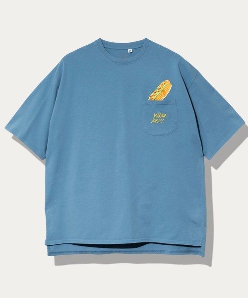 シリコンバイオ 色々ポケット刺繍 ゆったり TEE (MENS/WOMENS) ゴースローキャラバン トップス カットソー・Tシャツ イエロー ブルー ネイビー