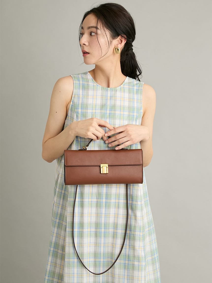 【SALE／50%OFF】Mila Owen ワイドクラッチショルダーバッグ ミラオーウェン バッグ ショルダーバッグ ベージュ ブラック【送料無料】 stylife-15742848 Rakuten Fashion サンプル画像3