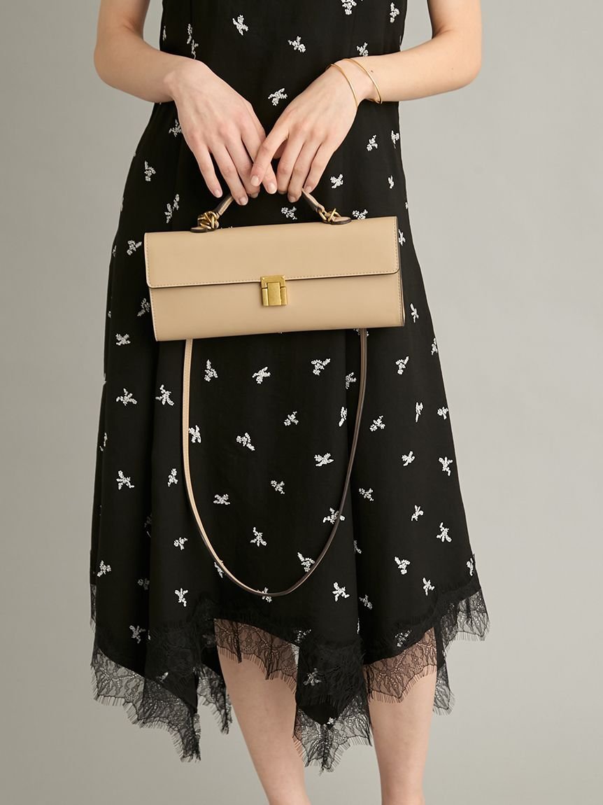 【SALE／50%OFF】Mila Owen ワイドクラッチショルダーバッグ ミラオーウェン バッグ ショルダーバッグ ベージュ ブラック【送料無料】 stylife-15742848 Rakuten Fashion サンプル画像2