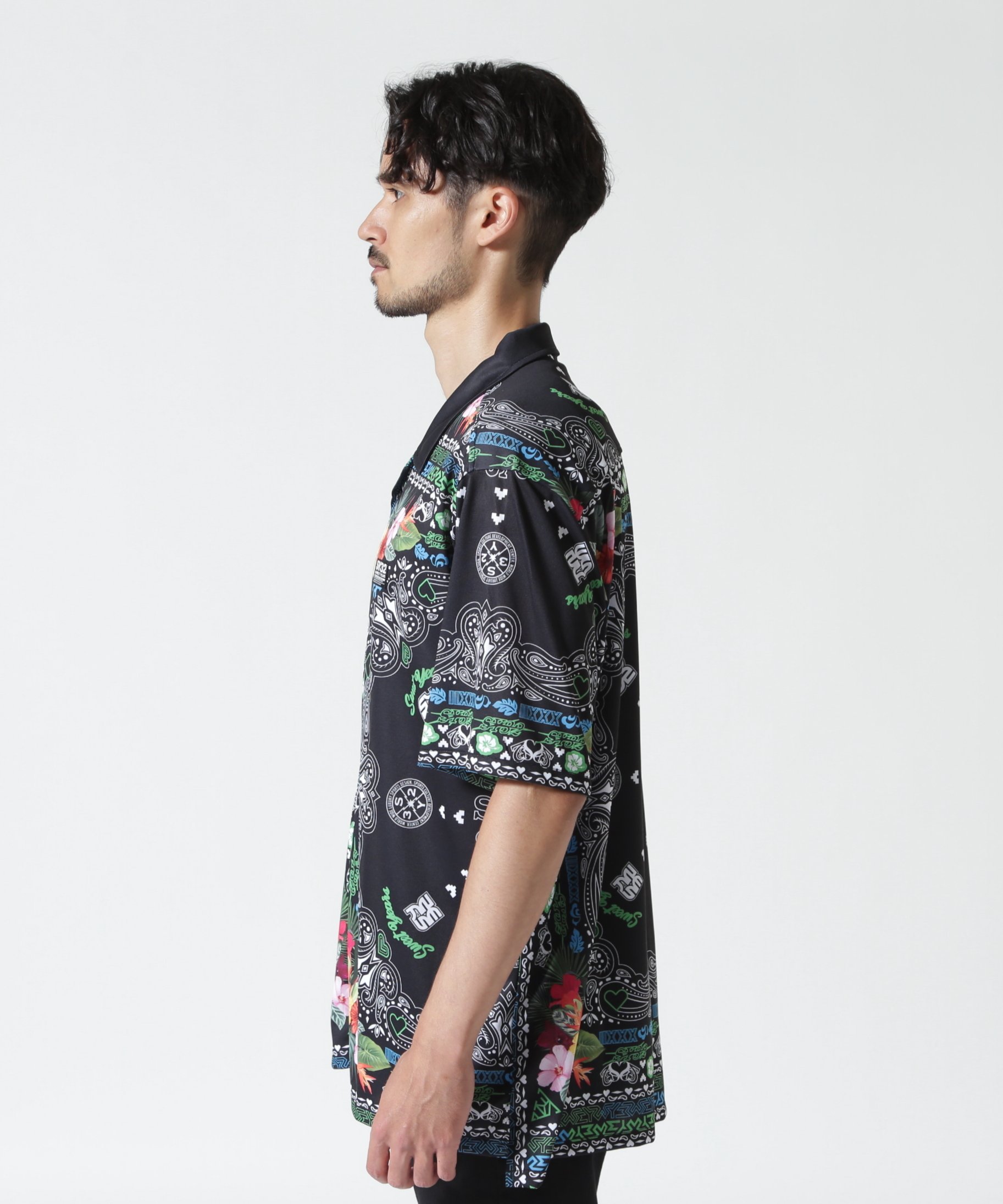 ROYAL FLASH SY32 by SWEET YEARS/RESORT PAISLEY SHIRTS ロイヤルフラッシュ トップス シャツ・ブラウス ブラック