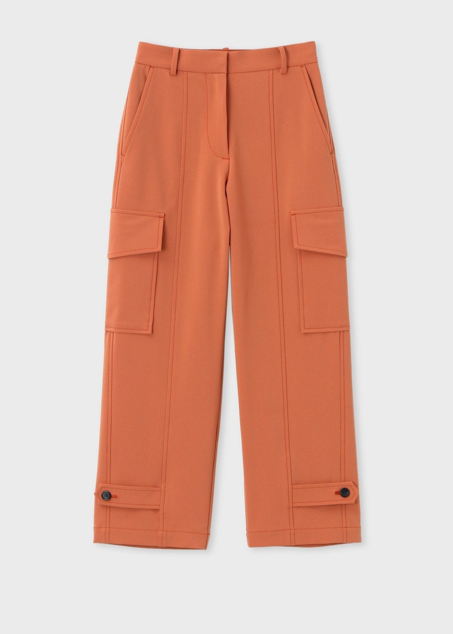 【SALE／50%OFF】Paul Smith ウィメンズ ポリ カーゴパンツ ポール・スミス パンツ その他のパンツ ブラック オレンジ【送料無料】