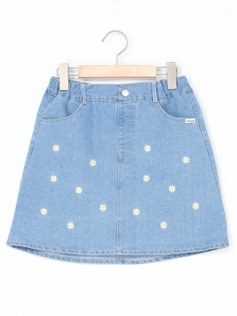 【SALE／52%OFF】Lovetoxic 花刺繍台形スカパン ナルミヤオンライン パンツ その他のパンツ ブルーのサムネイル