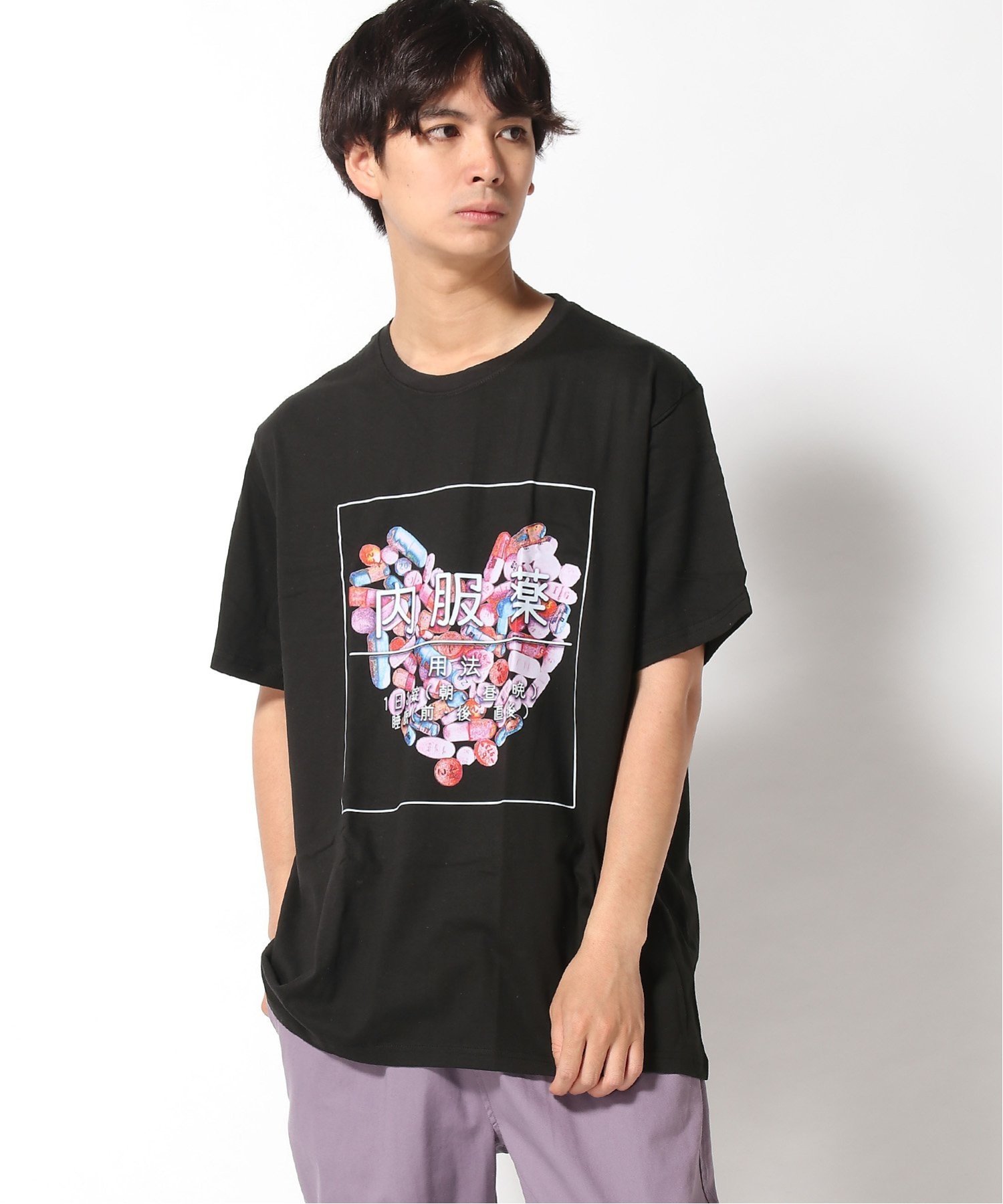 FUNKY FRUIT FUNKYFRUIT/(U)内服薬newプリントTシャツ ファンキーフルーツ トップス カットソー Tシャツ ブラック ホワイト【送料無料】