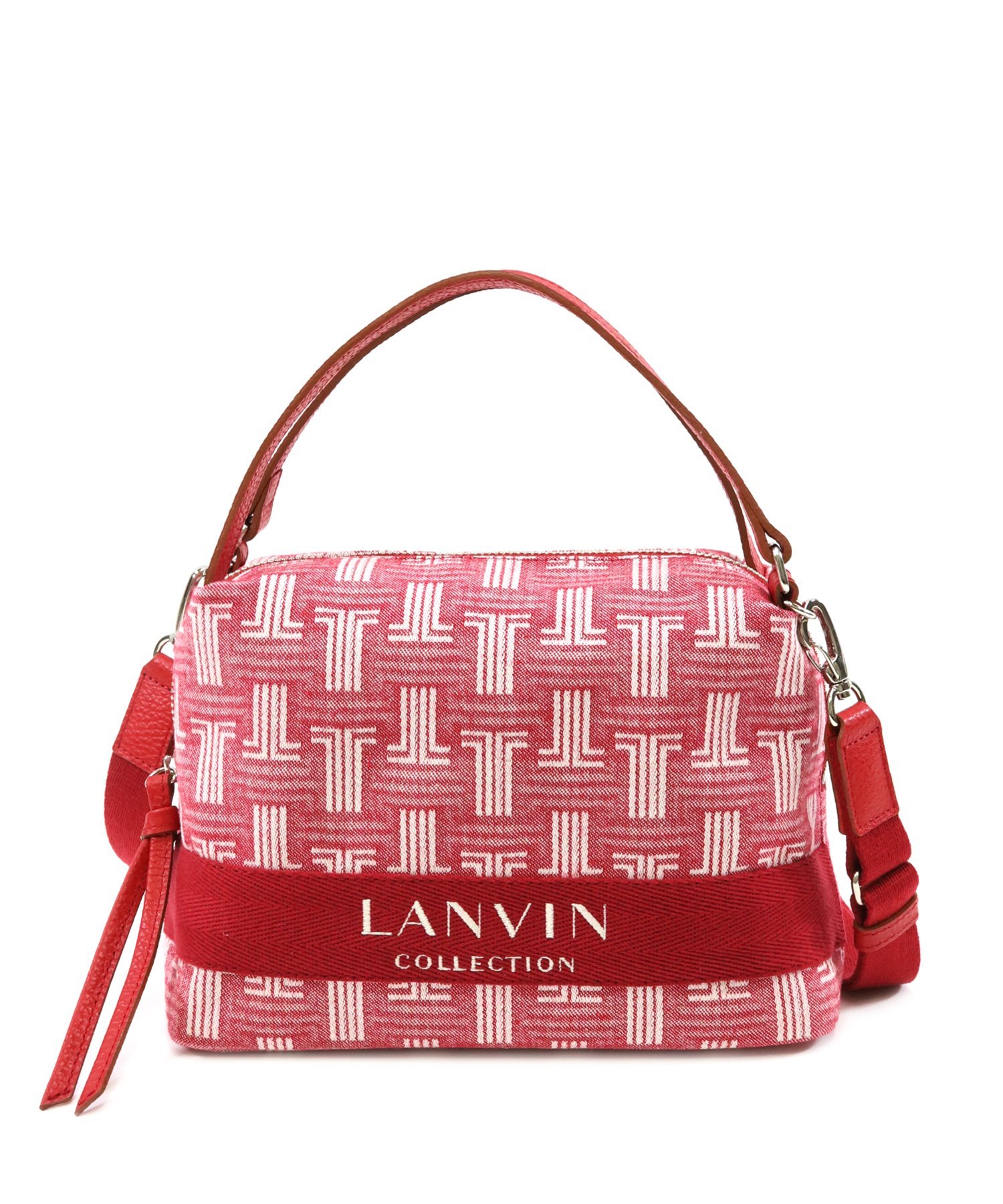 ショルダーバッグ LANVIN COLLECTION ジーン ショルダーバッグ マルショウ エンドウ バッグ ショルダーバッグ レッド ベージュ ネイビー【送料無料】