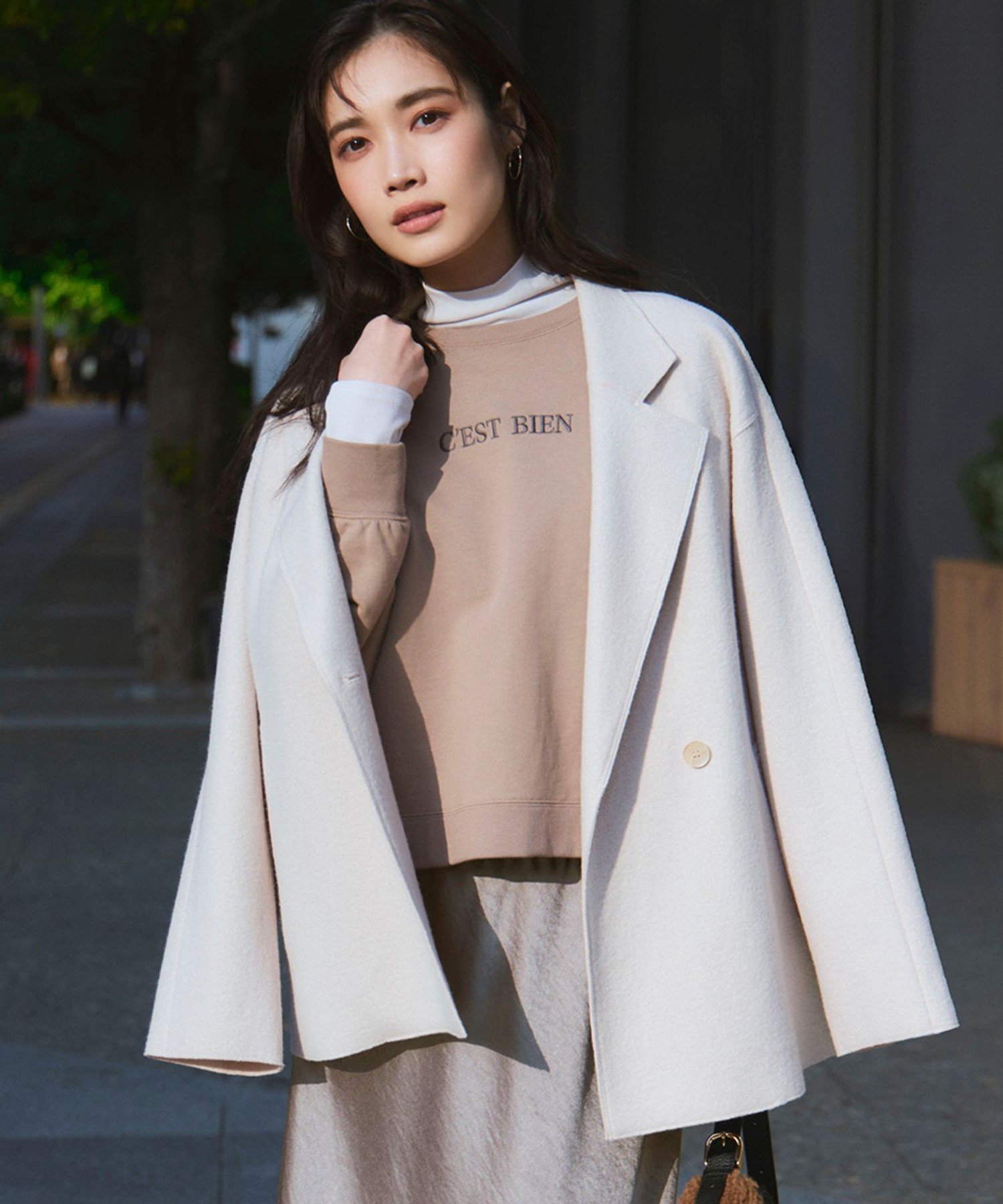【SALE／40%OFF】23区 【一部店舗限定/洗える】クリアコットンテリー セットアップ ロゴ スウェット ニジュウサンク トップス カットソー・Tシャツ ネイビー ブラウン グレー【送料無料】 stylife-14901654 Rakuten Fashion サンプル画像2