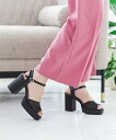 attagirl 厚底ヒールアンクルストラップサンダル アタガール シューズ・靴 サンダル ホワイト シルバー ブラック