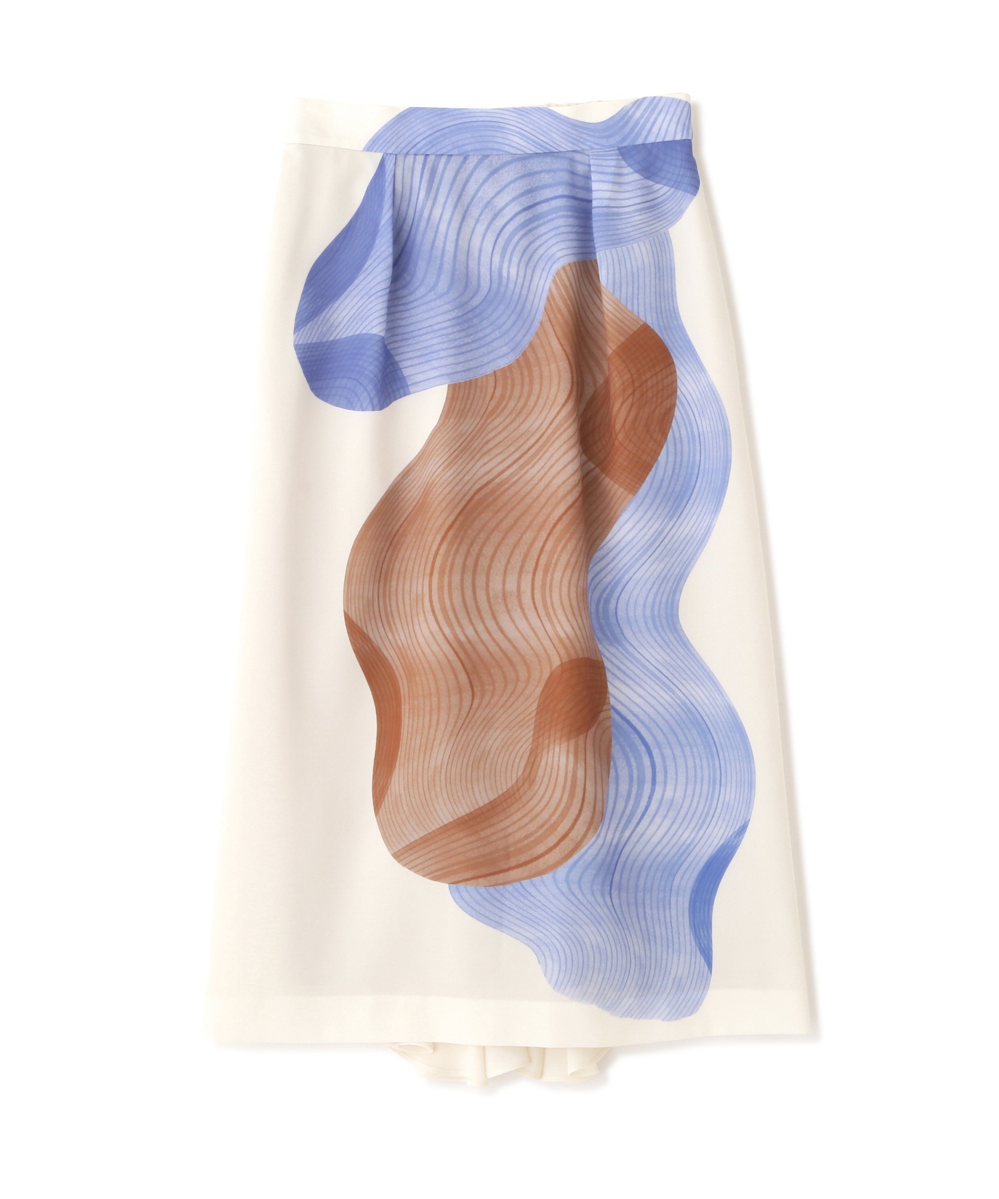 ADORE ◆コントゥアープリントスカート アドーア スカート その他のスカート ブルー【送料無料】