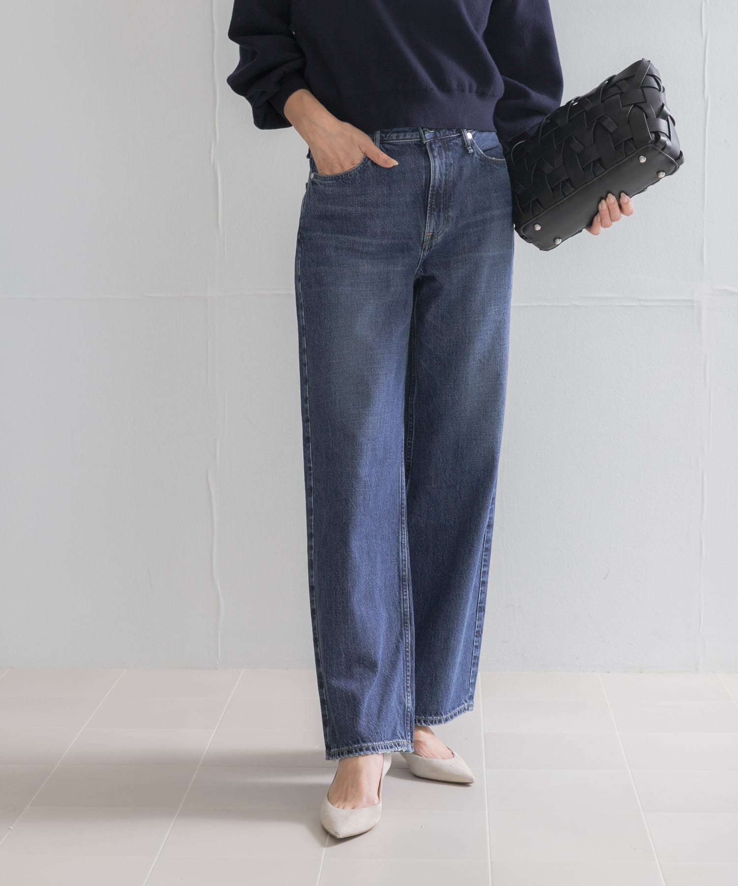 ROSSO upper hights THE NIECE MID-RISE アーバンリサーチロッソ パンツ ジーンズ・デニムパンツ ブルー