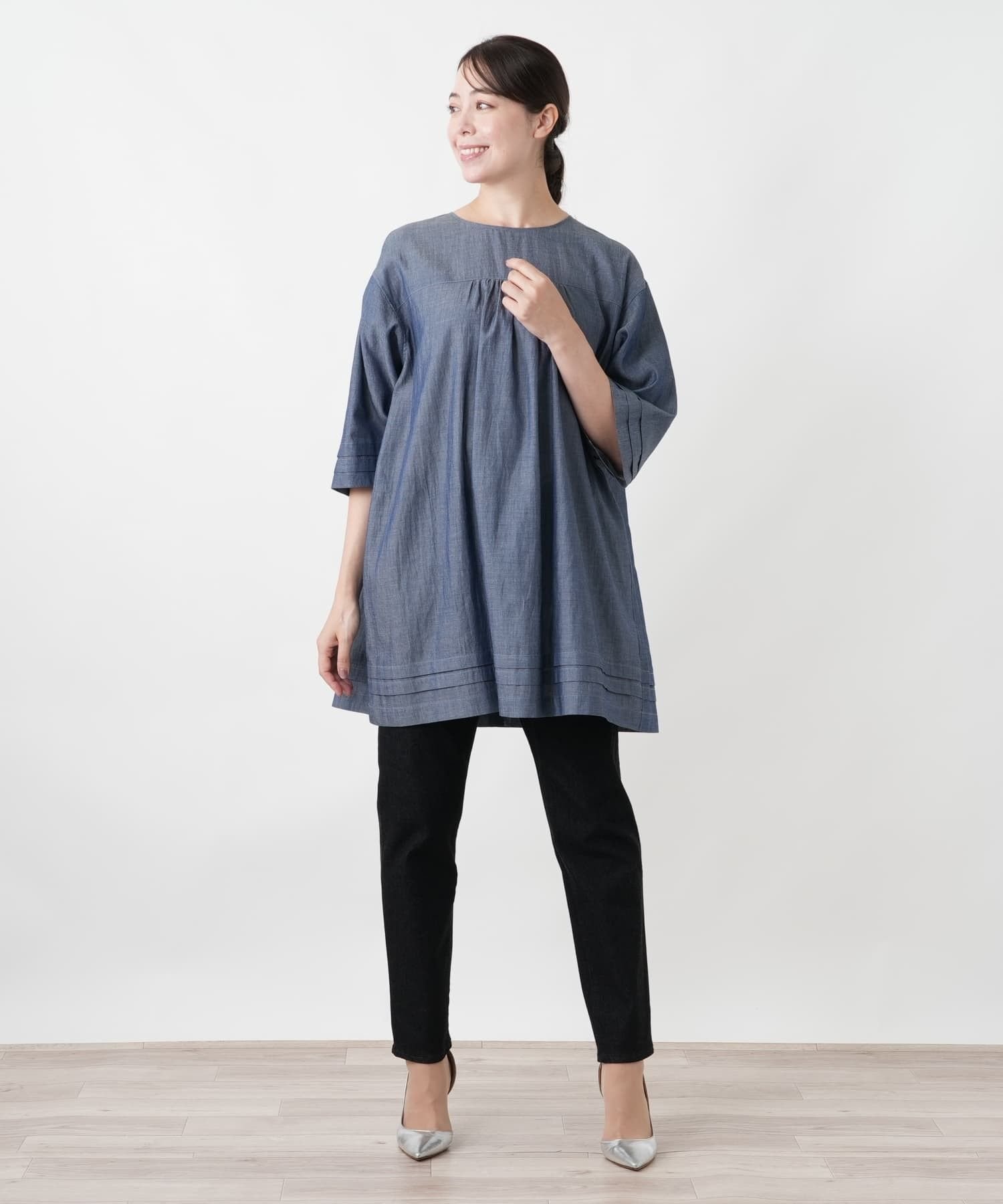 Leilian PLUS HOUSE ジーンズ【L JEANS】 レリアン プラスハウス パンツ ジーンズ・デニムパンツ グレー ブラック