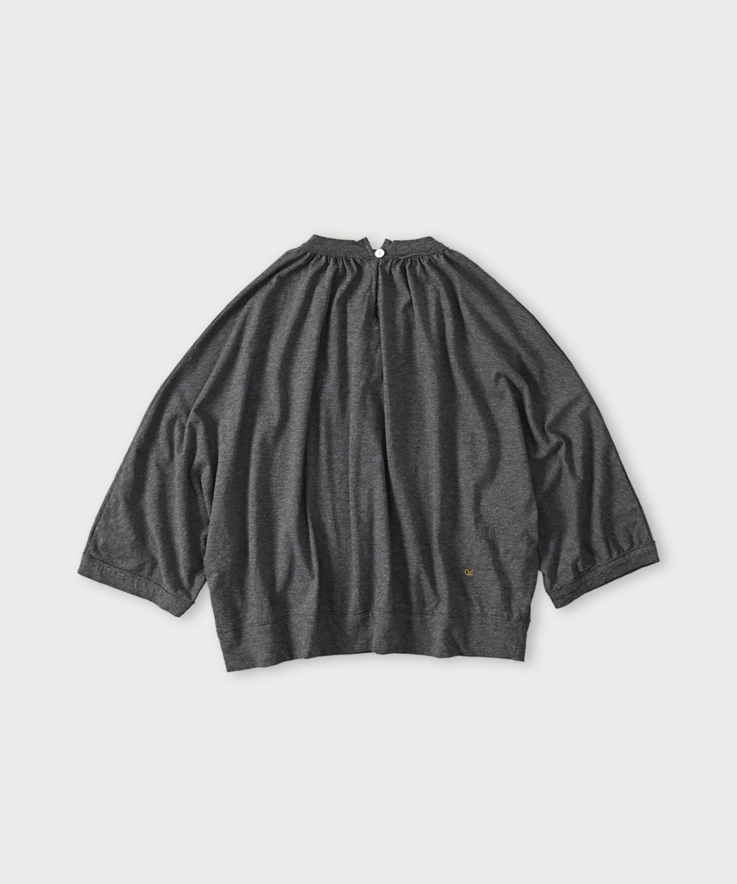 45R スーピマ天竺のギャザードルマン(トップ) フォーティファイブアール トップス カットソー・Tシャツ グレー