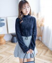 【SALE/18%OFF】clear フェザーベーシックインナーニット クリア トップス ニット ブラック グレー ベージュ ホワイト ピンク
