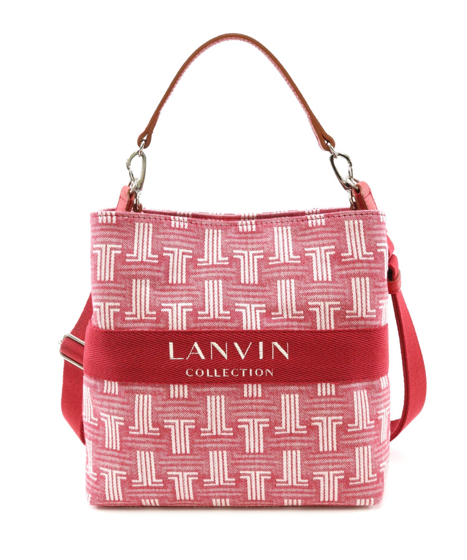 ショルダーバッグ LANVIN COLLECTION ジーン 縦型ショルダーバッグ マルショウ エンドウ バッグ ショルダーバッグ レッド ベージュ ネイビー【送料無料】