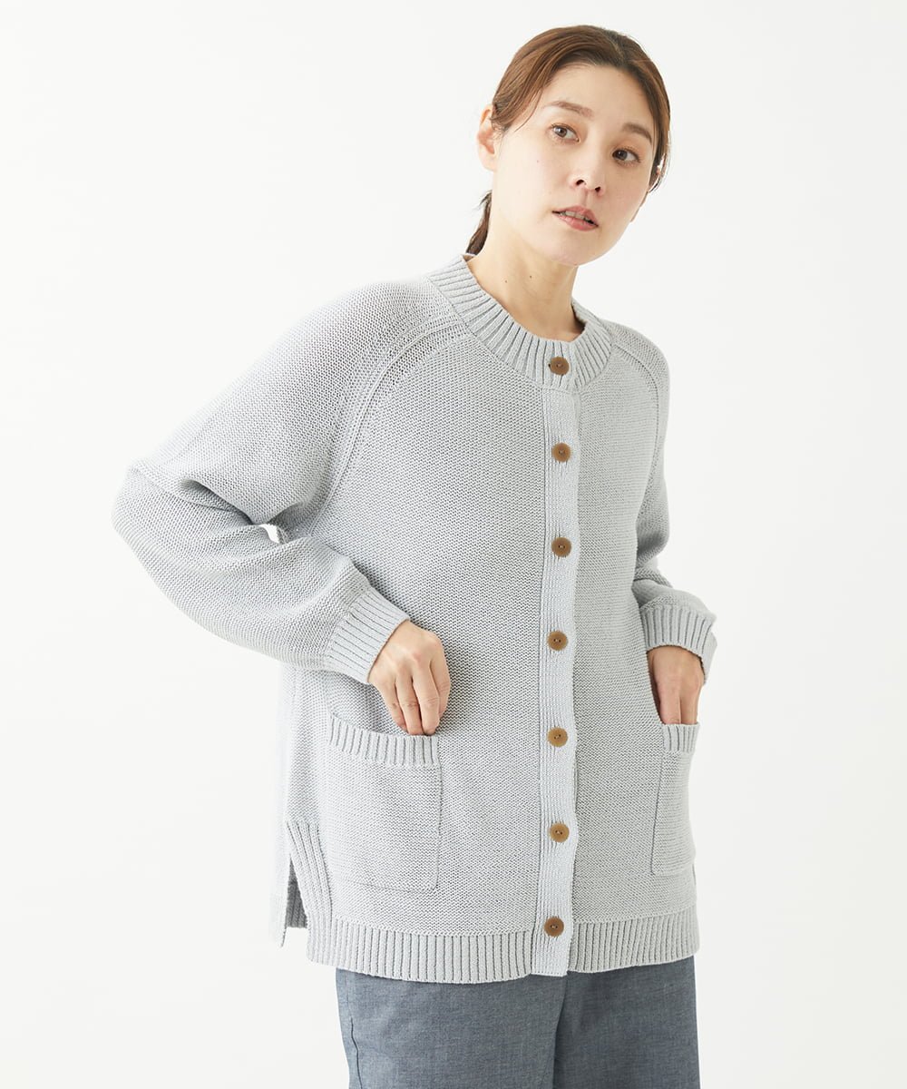 【SALE／60%OFF】GIANNI LO GIUDICE [洗える]メンギマニットカーディガン ジャンニロジュディーチェ トップス カーディガン グレー ブルー ネイビー【送料無料】