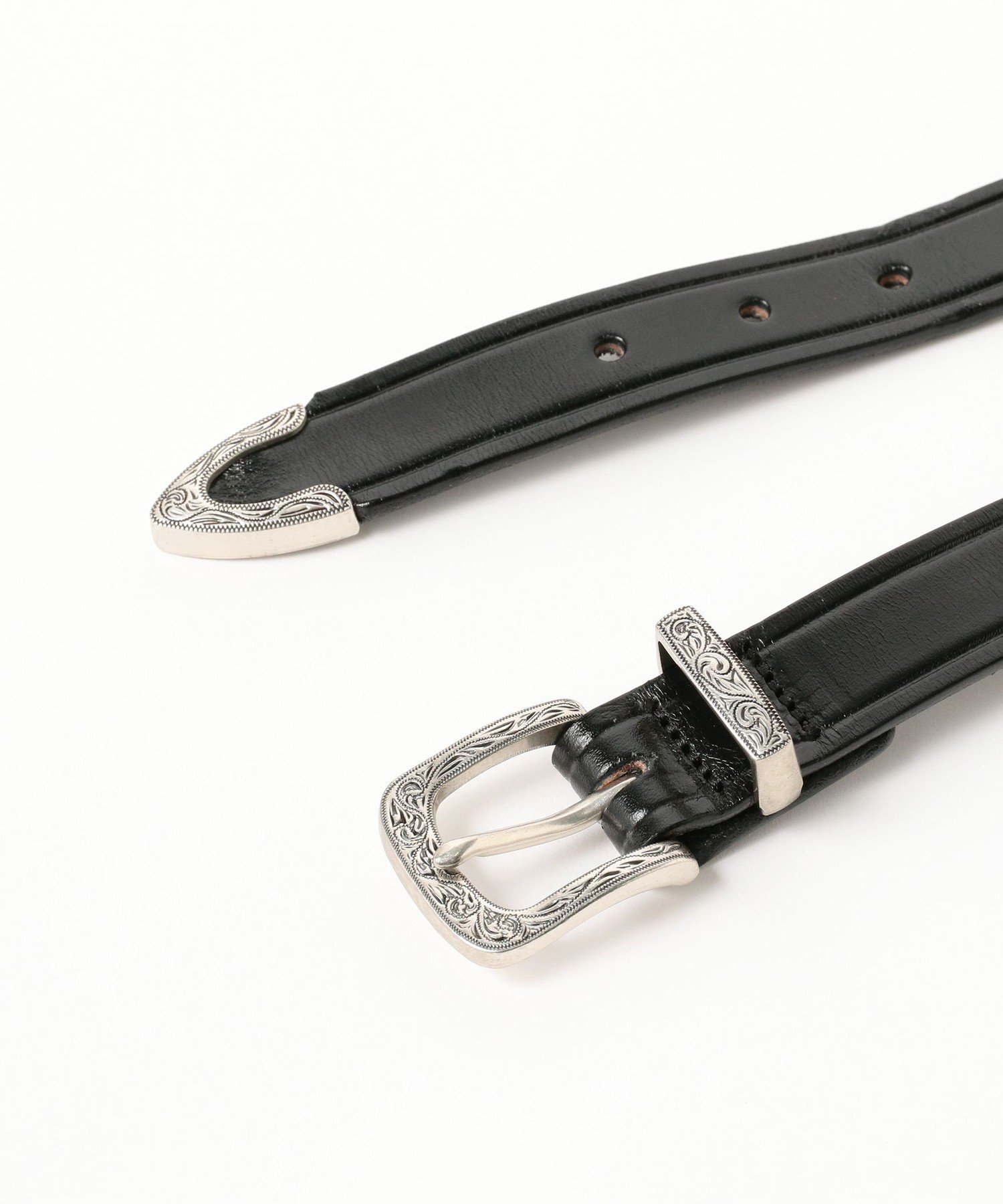 BEAMS TORY LEATHER * BEAMS / 別注 1 Creased Belt ビームス メン ファッション雑貨 ベルト ブラック【送料無料】