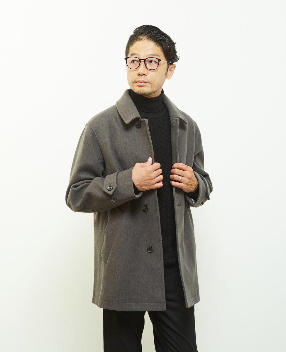 【SALE/30%OFF】MEN'S MELROSE 《WEB限定》テックメルトンバルカラーショートコート メンズメルローズ ジャケット・アウター ステンカラー...