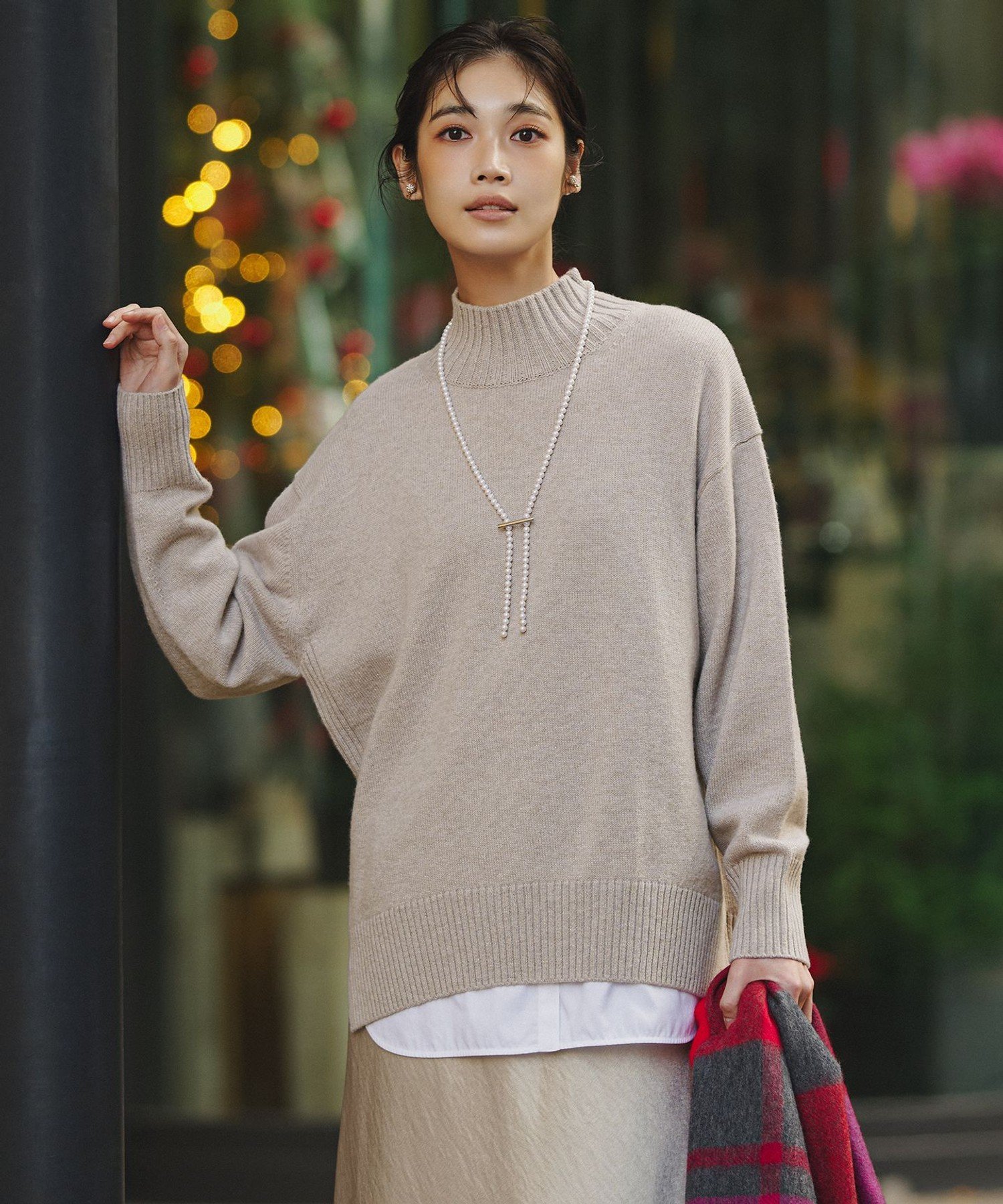 23区 L 【GLOW10月号掲載/洗える】ナチュラルコットンベアコンビ カットソー ニジュウサンク トップス カットソー・Tシャツ ホワイト
