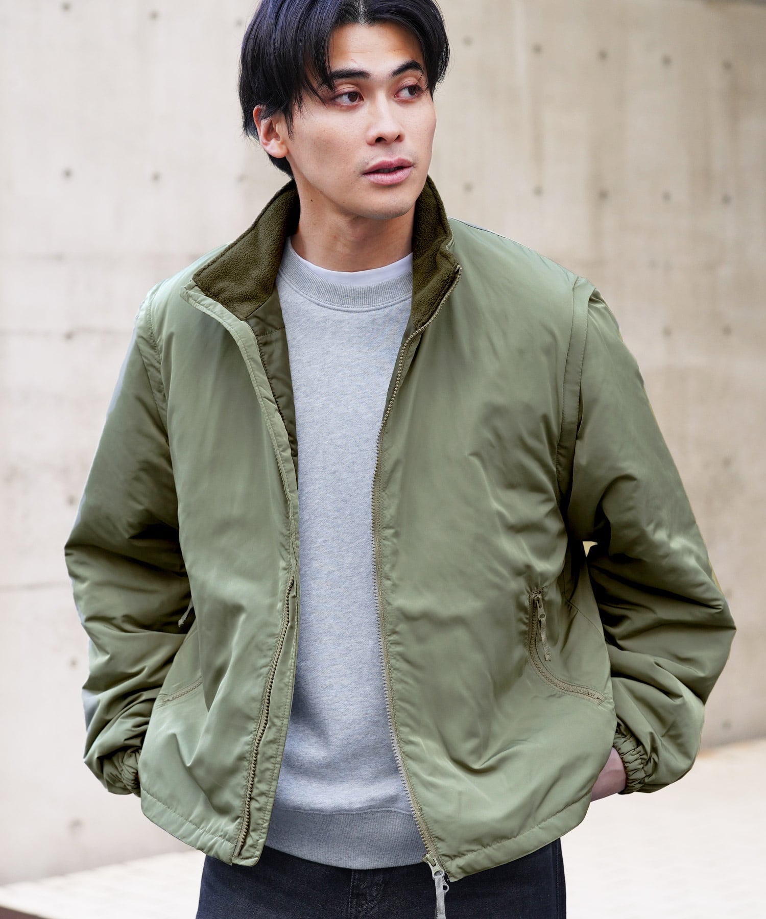 【SALE／40%OFF】JIGGYS SHOP SELECT スタンドカラー ファイバーダウンジャケット 中綿 ブルゾン ベスト 25AW ジギーズショップ ジャケ..