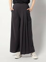 【SALE/30%OFF】Grand PARK NICOLE アシンメトリー サイドプリーツパンツ ニコル パンツ その他のパンツ ベージュ ブラック グレー【送料無料】