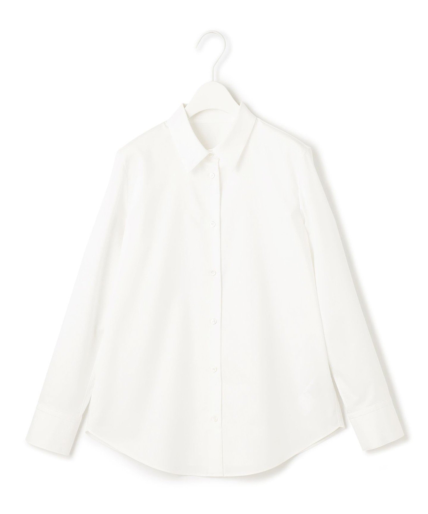 ICB L 【洗える】CottonShirting ベーシックシャツ アイシービー トップス シャツ・ブラウス ホワイト