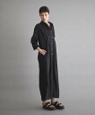 GARAGE OF GOOD CLOTHING リネンタックロングワンピ-ス ガレージ オブ グッド クロージング ワンピース・ドレス シャツワンピース ブラッ...