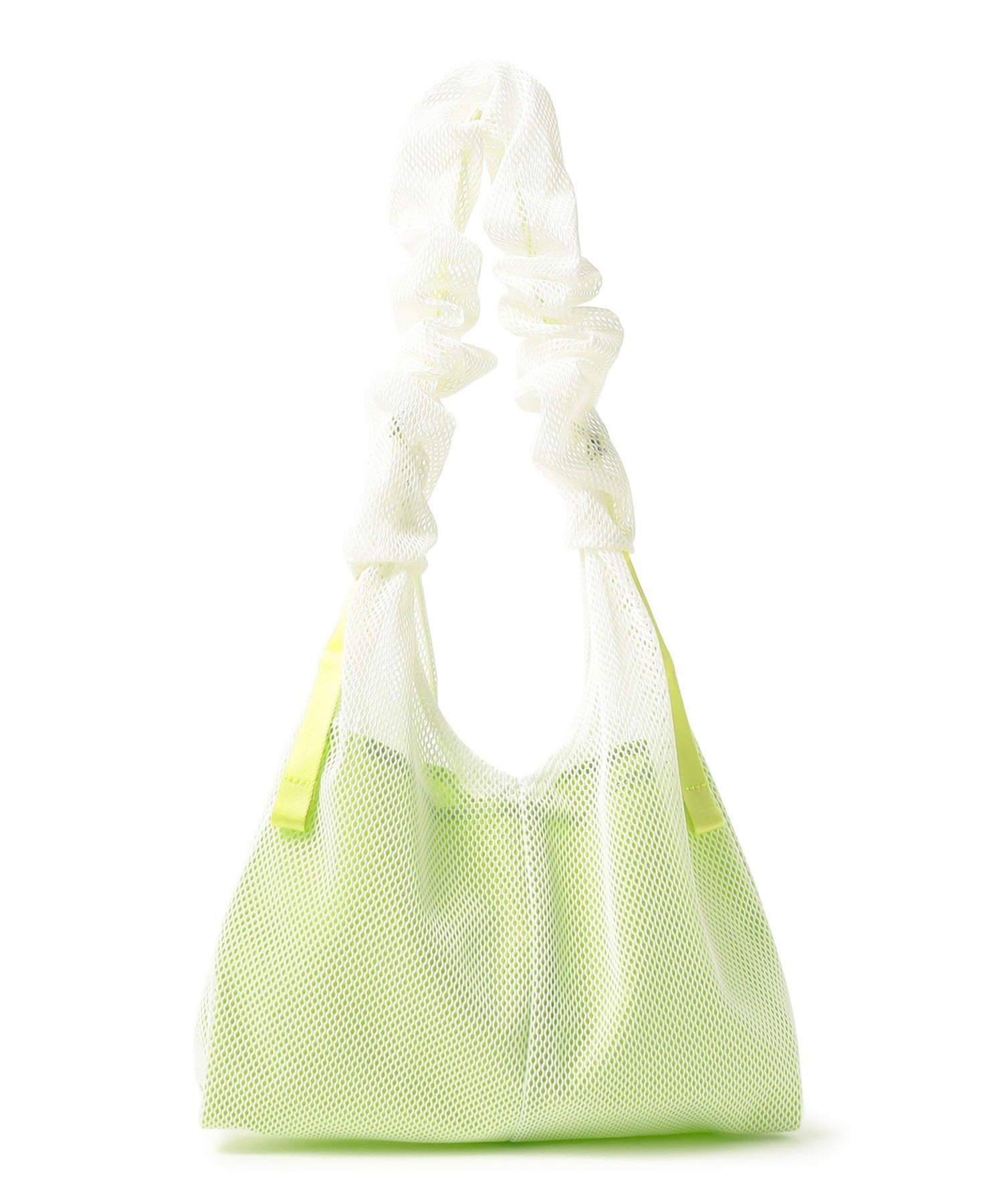 【SALE／50%OFF】BEAMS HEART WOMEN メッシュ ギャザーハンドル トートバッグ 25SS レディース ビームス ハート バッグ トートバッグ グリーン ホワイト